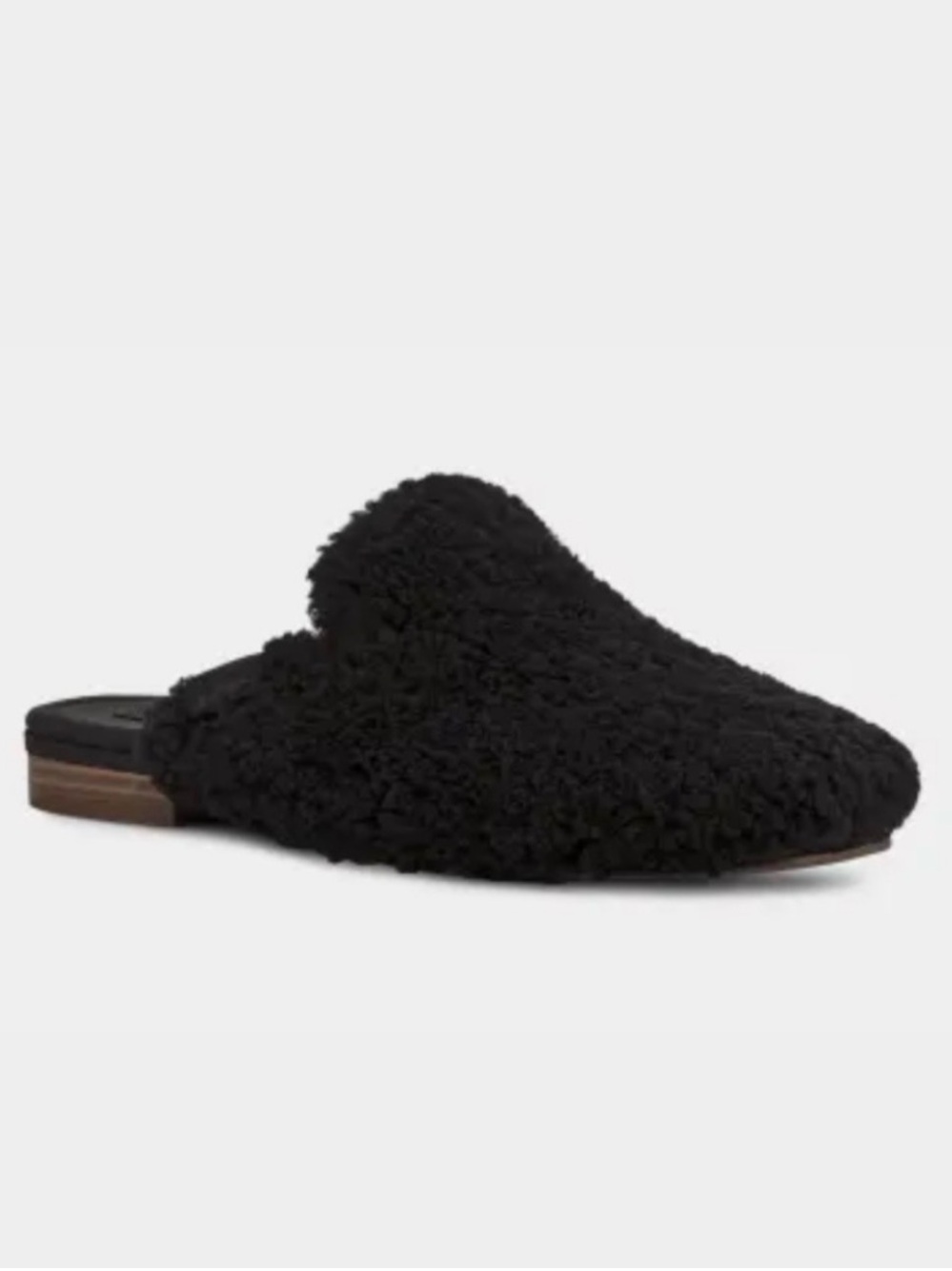 {UGG} Janaya Cozy Mule Black Sheepskin Slides